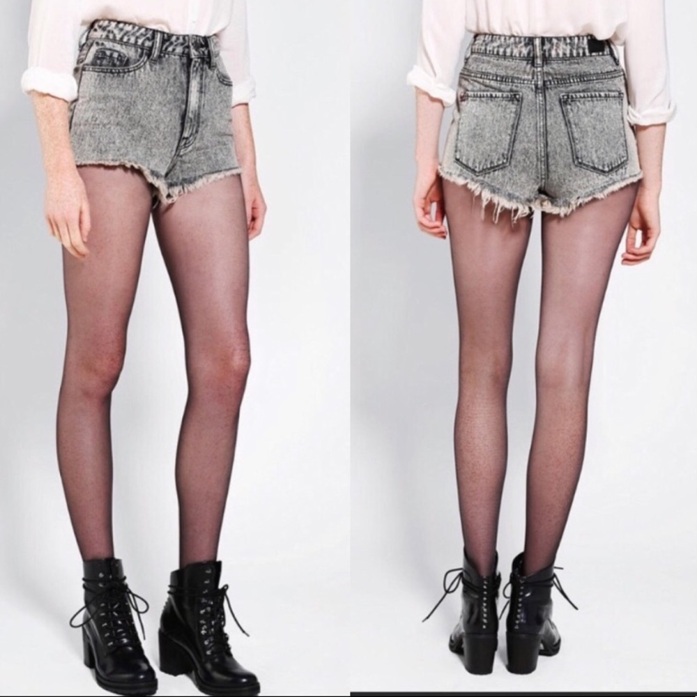 BDG cheeky high waisted distressed frayed shorts